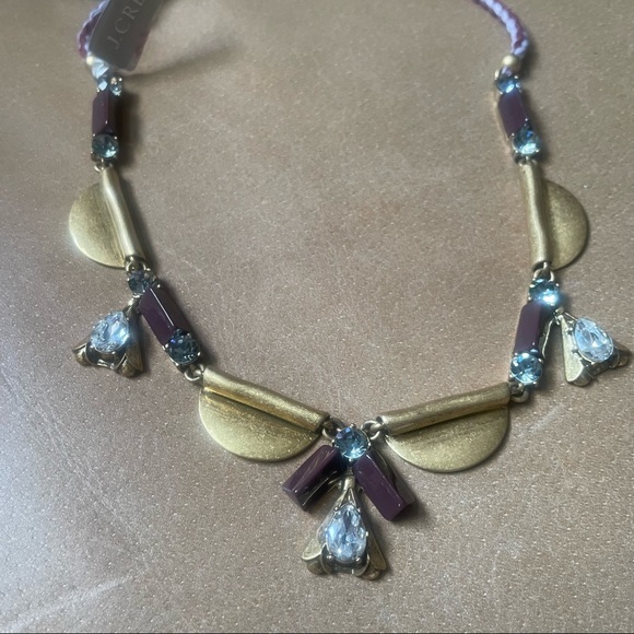 J. Crew Jewelry - NWT J. Crew rhinestone brass adjustable necklace glam luxe J.Crew JCrew J Crew